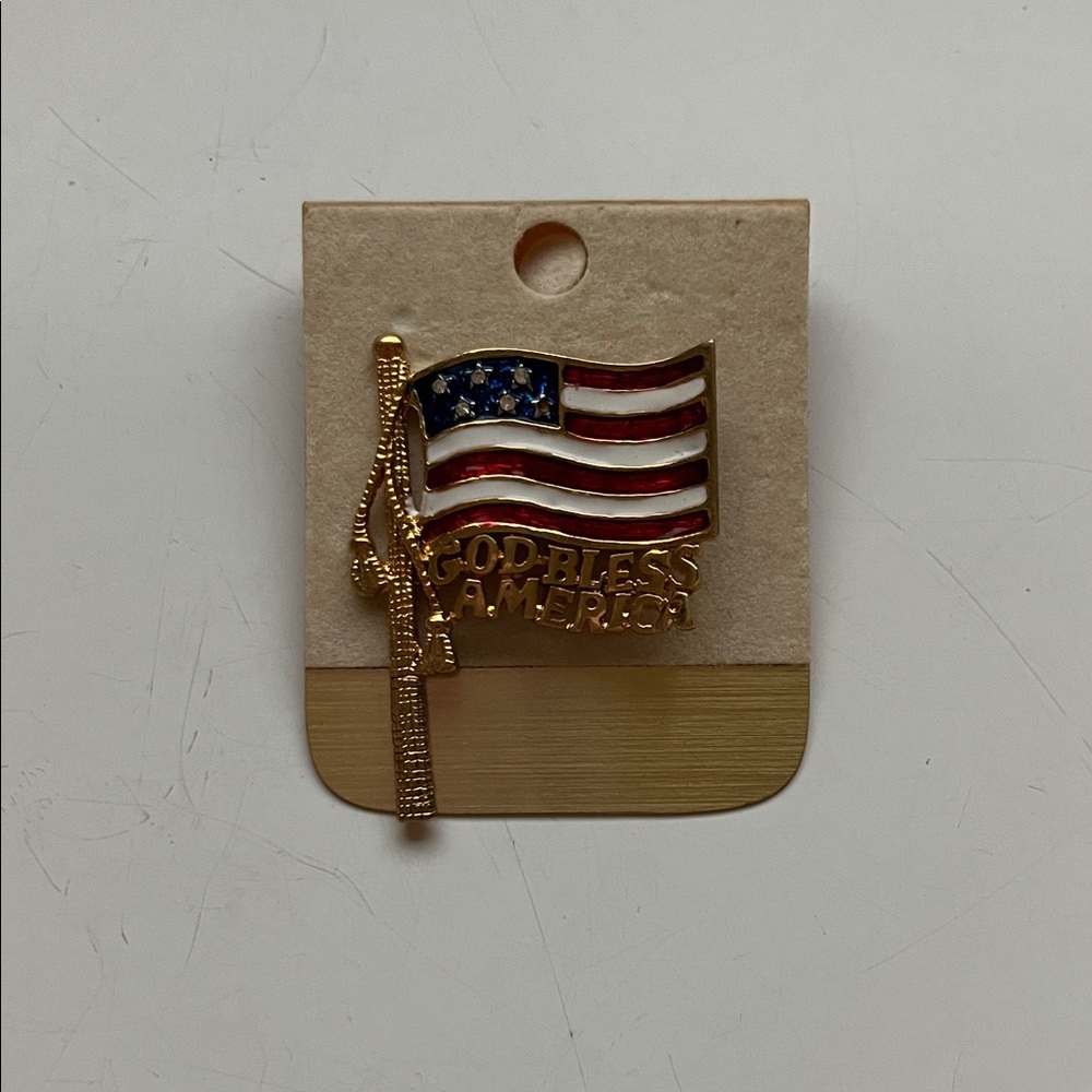 Patriotic Flag Brooch Pin